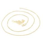 Cubic Zirconia 14K Gold Filled Love Pendant Necklace Set
