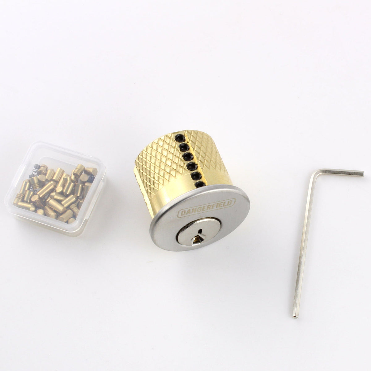 Dangerfield Repinnable Practice Lock Kit + Pins, Springs, Stoppers, Hex Allen Key