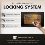 Hidden Gun Storage Safe Faith Over Fear Wall Decor Concealment Furniture