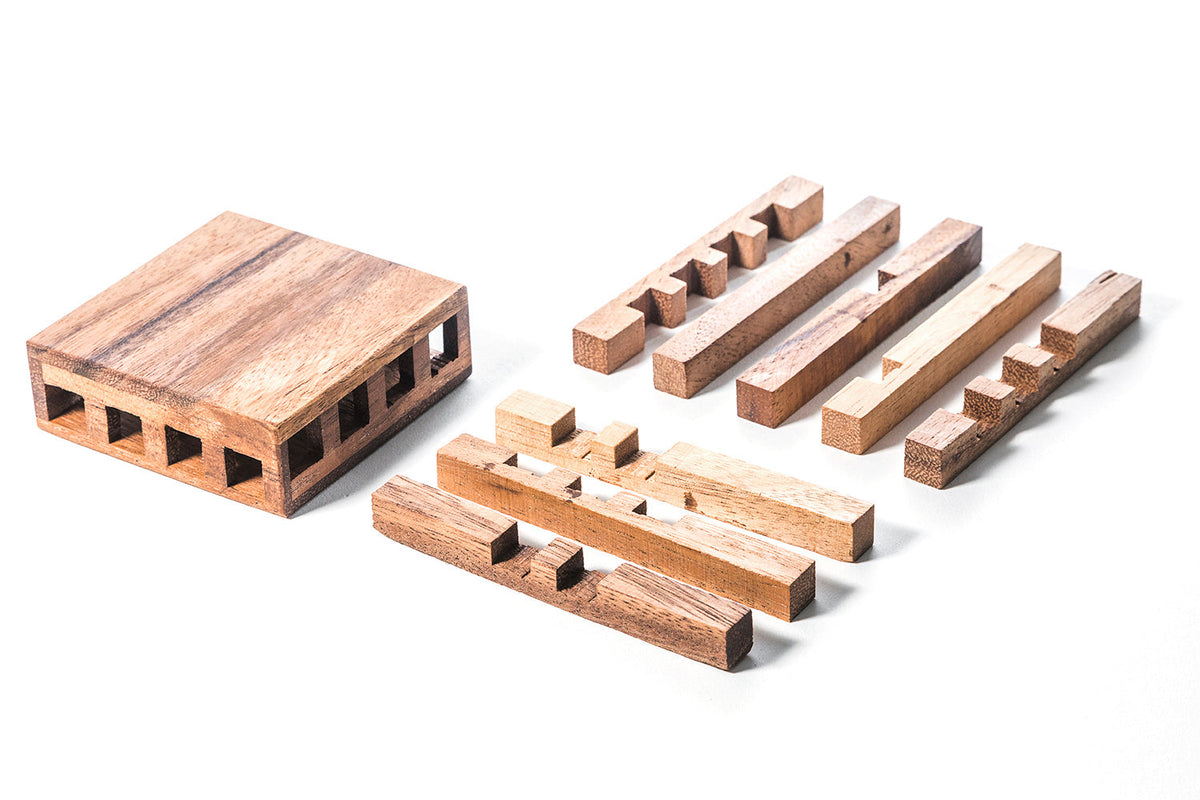 Wooden Locked Sticks Puzzle
