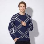 Paramount Lattice Knit LS NAVY