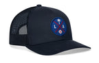 Los Angeles Trucker Hat  |  Blue LA X Baseball Snapback