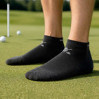 Black Performance Low Cut Golf Socks - 3 Pack (Black)