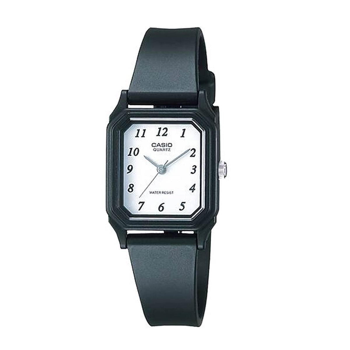 Casio Women's Black Analog Watch White Dial - LQ-142-7B