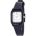 Casio Women's Black Analog Watch White Dial - LQ-142-7E