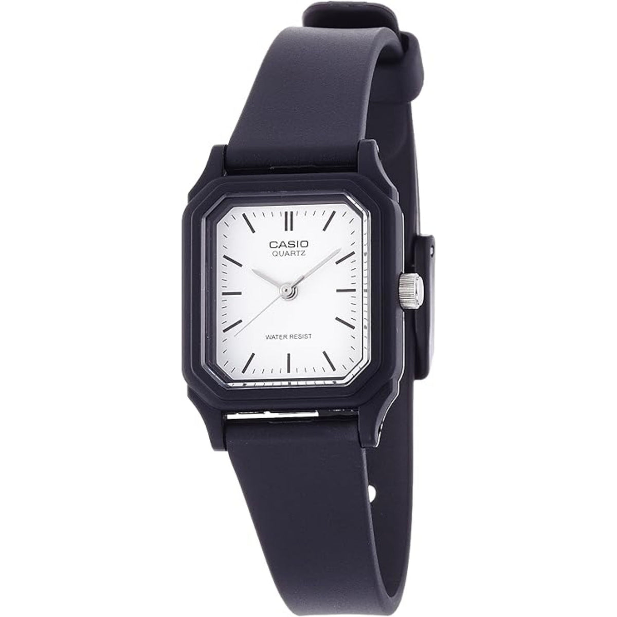 Casio Women's Black Analog Watch White Dial - LQ-142-7E