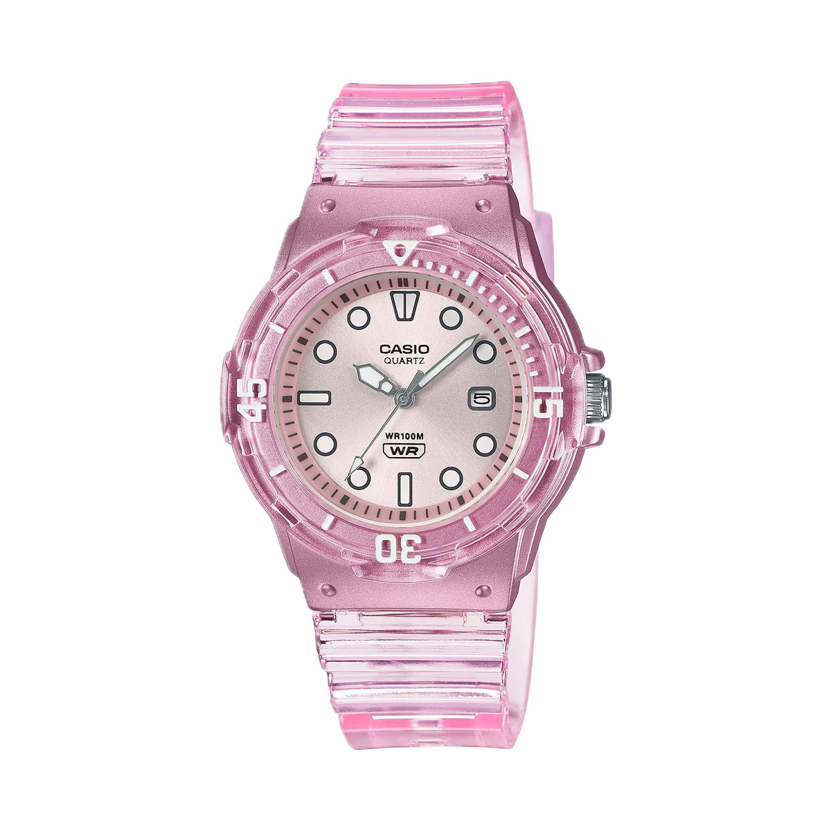Casio Women's Transparent Pink Water-Resistant Watch - LRW-200HS-4EVCF