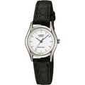 Casio Women's Black Analog Watch with White Dial - LTP-1094E-7ARDF