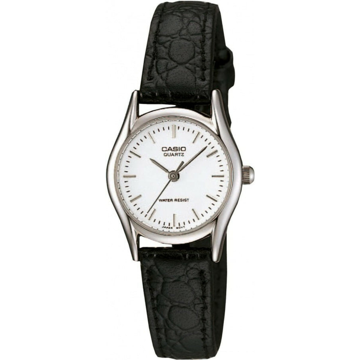 Casio Women's Black Analog Watch with White Dial - LTP-1094E-7ARDF
