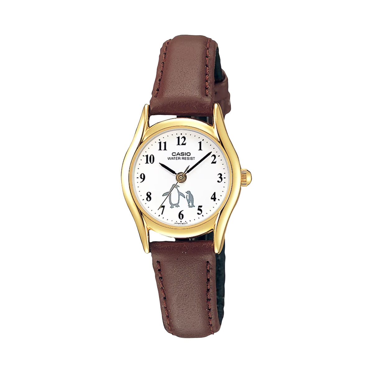 Casio Women's Brown Leather Band White Dial - LTP-1094Q-7B6RDF