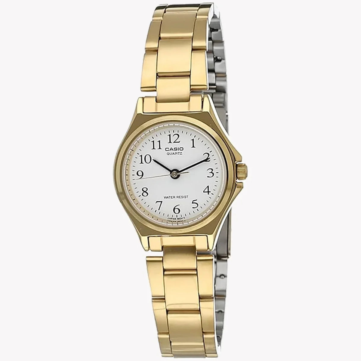 Casio Women's White Dial Analog Watch with Gold Bracelet - LTP-1130N-7B