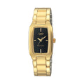 Casio Women's Gold-Tone Black Dial Stainless Steel Watch - LTP-1165N-1C-NOBX-EW