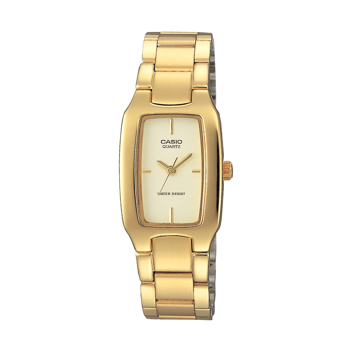 Casio Women's Gold Stainless Steel Watch with Champagne Rectangular Dial - LTP-1165N-9C