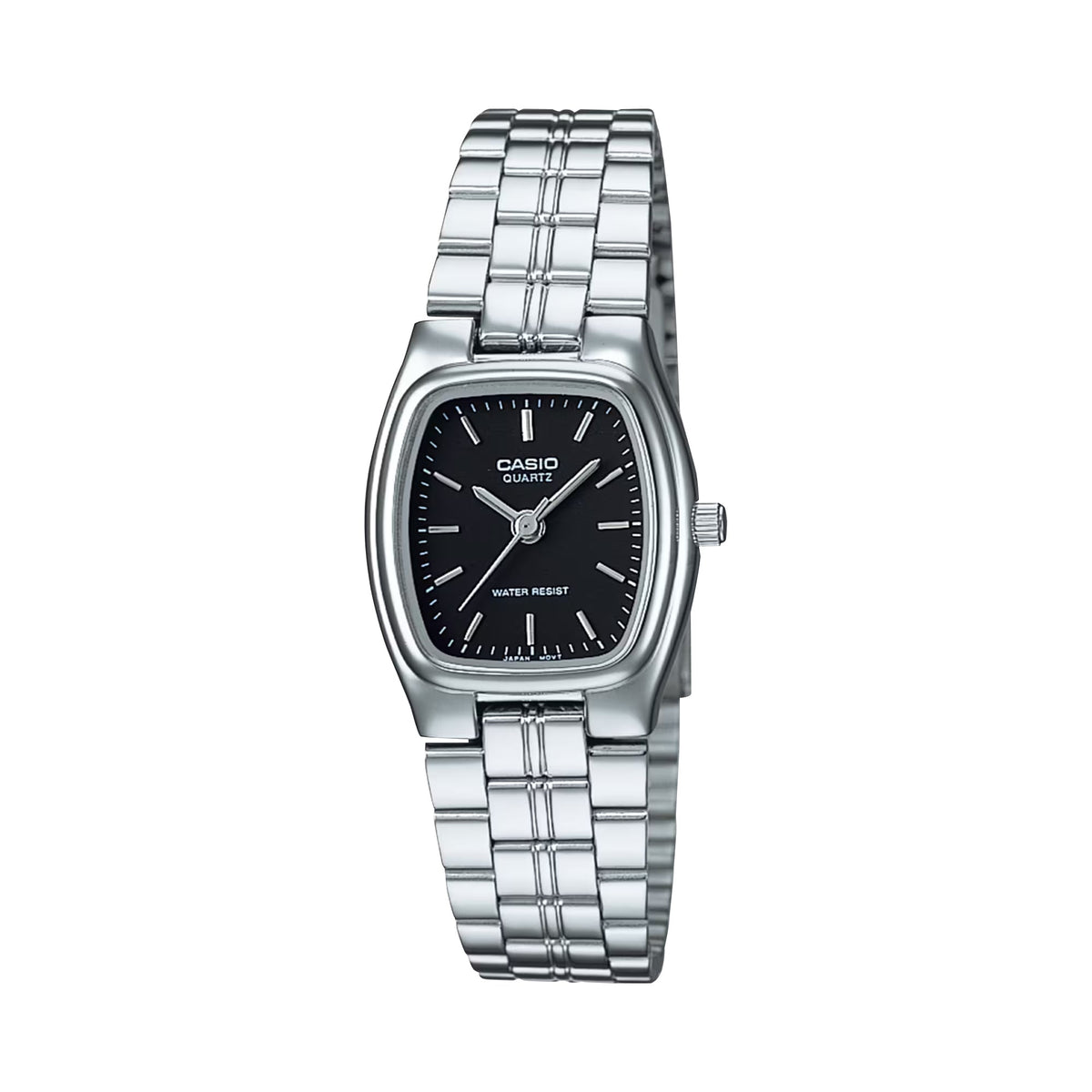Casio Women's Black Dial Rectangular Analog Watch with Steel Bracelet - LTP-1169D-1A