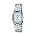 Casio Women's White Dial Analog Watch with Stainless Steel Bracelet - LTP-1169D-7A