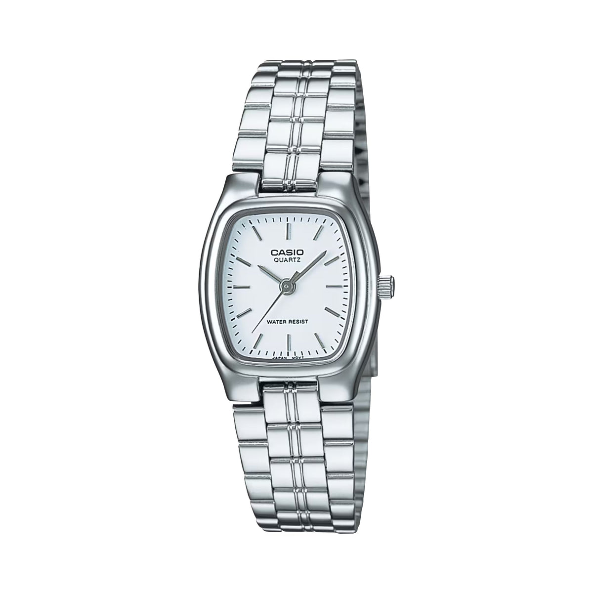 Casio Women's White Dial Analog Watch with Stainless Steel Bracelet - LTP-1169D-7A