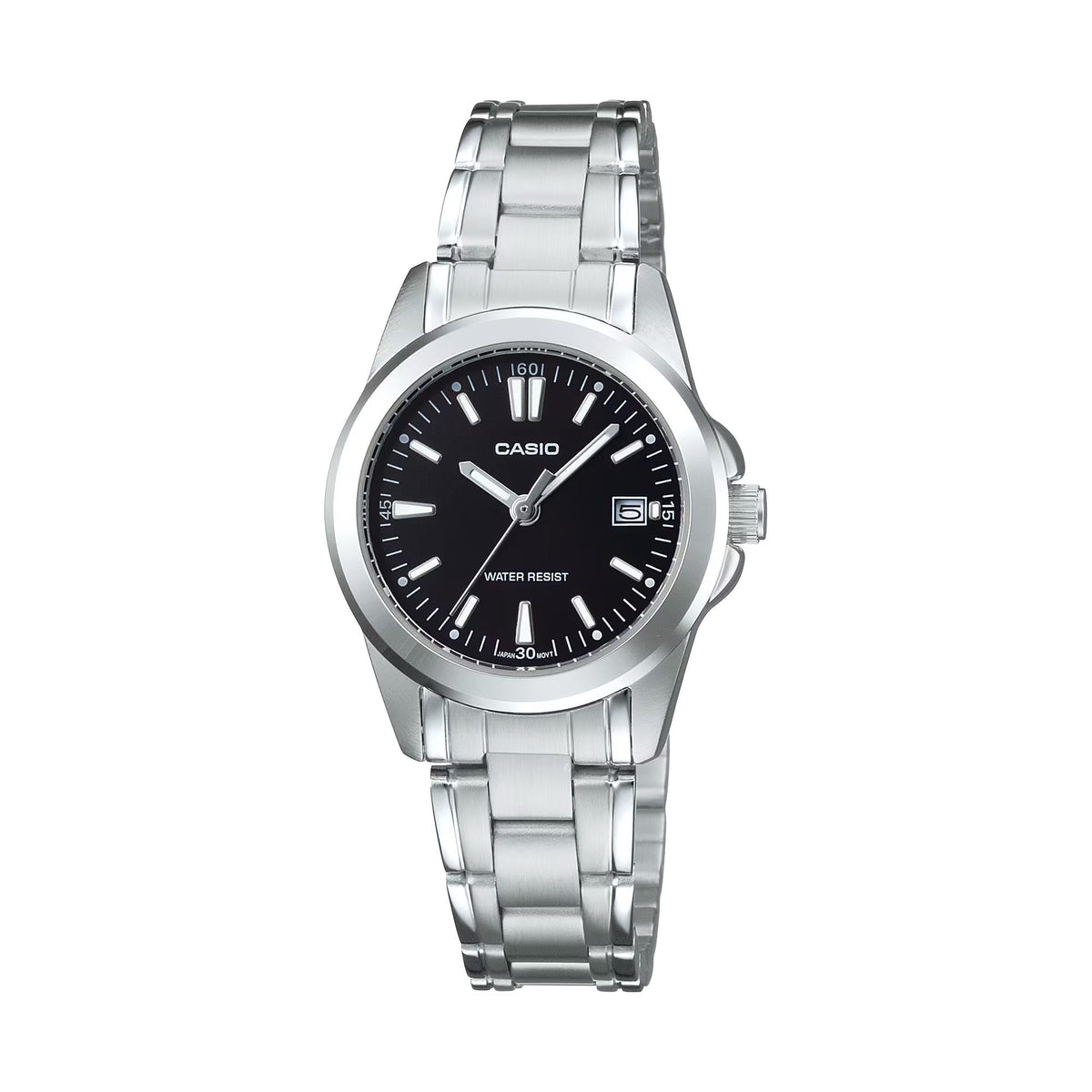 Casio Women's Black Dial Stainless Steel Bracelet Watch - LTP-1215A-1A2D