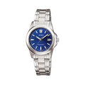 Casio Women's Blue Dial Analog Watch with Stainless Steel Bracelet - LTP-1215A-2A2D