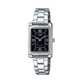 Casio Women’s Black Analog Stainless Steel Bracelet - LTP-1234DD-1ADF