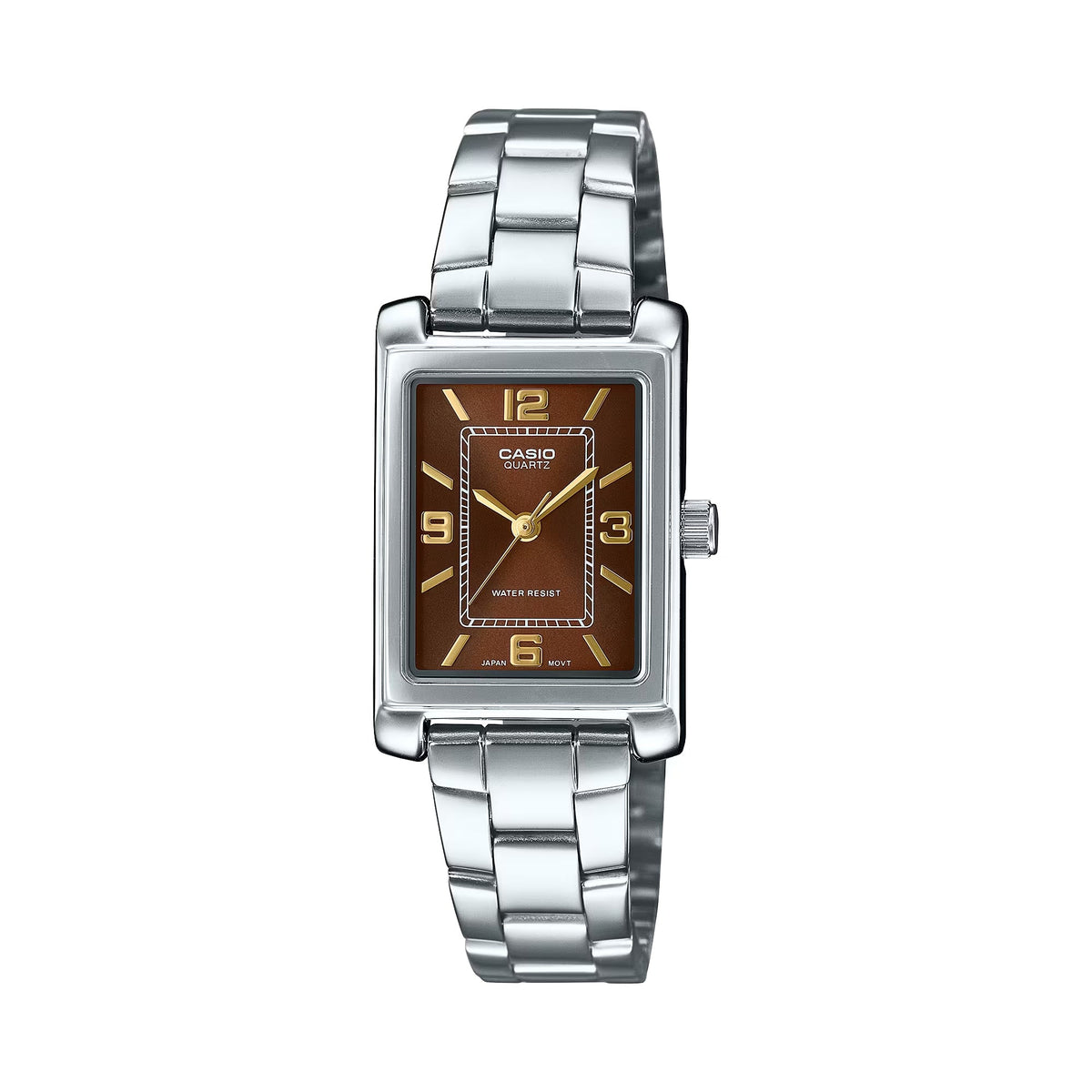 Casio Women’s Brown Rectangle Tonneau Bracelet - LTP-1234DD-5ADF