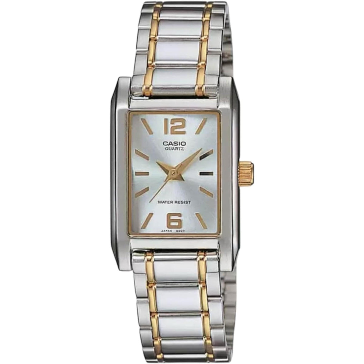 Casio Women's Silver Dial Analog Watch with Two Tone Bracelet - LTP-1235SG-7A