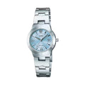Casio Women's Light Blue Dial Analog Watch with Stainless Steel Bracelet - LTP-1241D-2A2D
