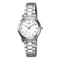Casio Women's White Dial Watch with Stainless Steel Bracelet - LTP-1275D-7A