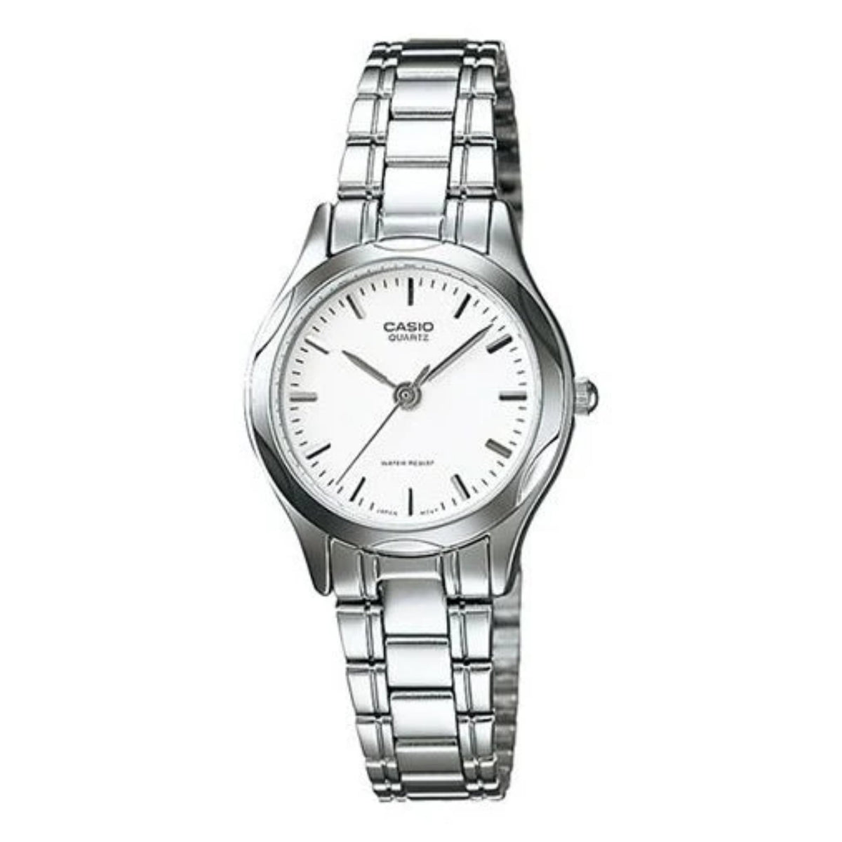 Casio Women's White Dial Watch with Stainless Steel Bracelet - LTP-1275D-7A