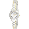 Casio Women's Two Tone Analog Watch White Dial Steel Bracelet - LTP-1275SG-7B