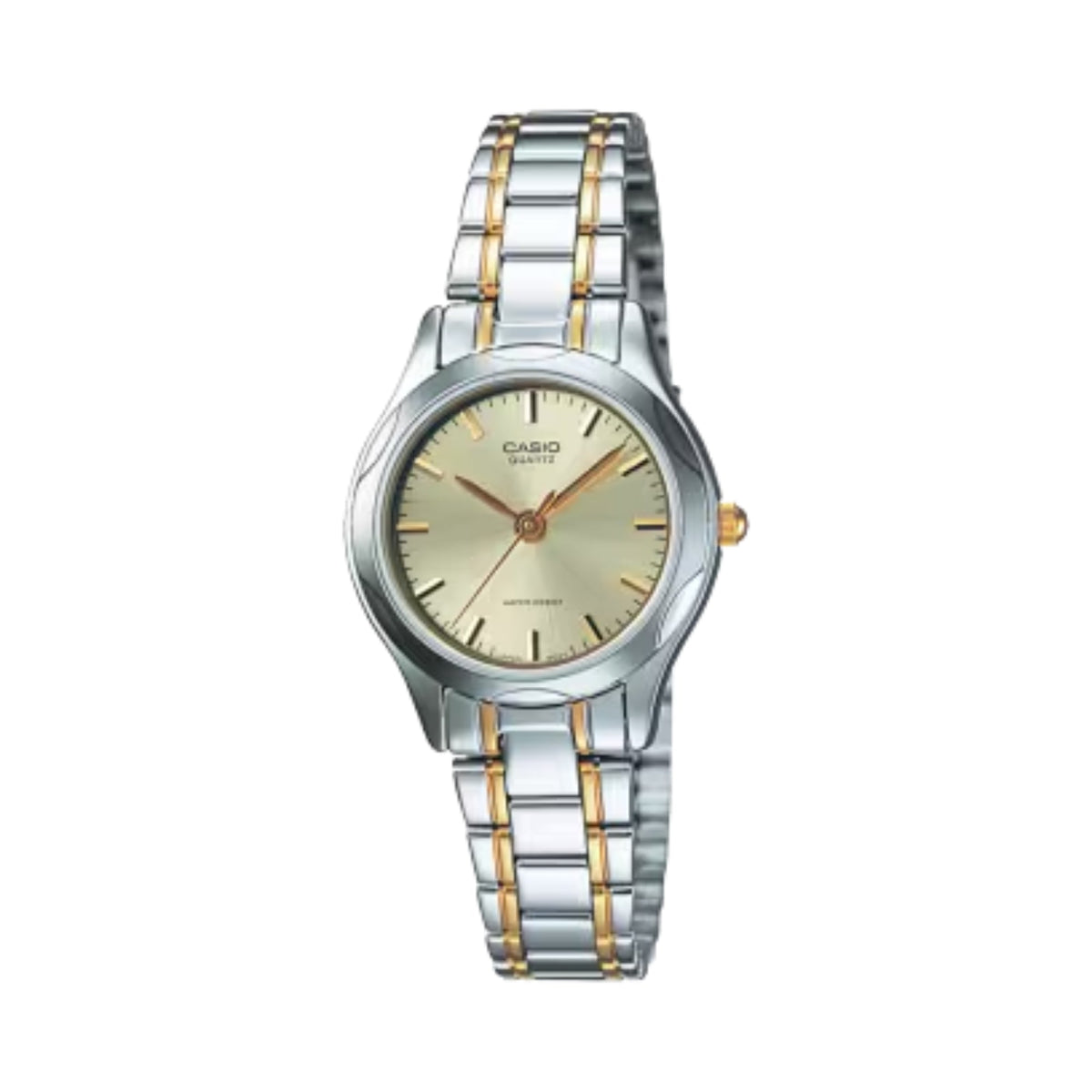 Casio Women's Two-Tone Stainless Steel Bracelet Analog Watch Champagne Dial - LTP-1275SG-9A