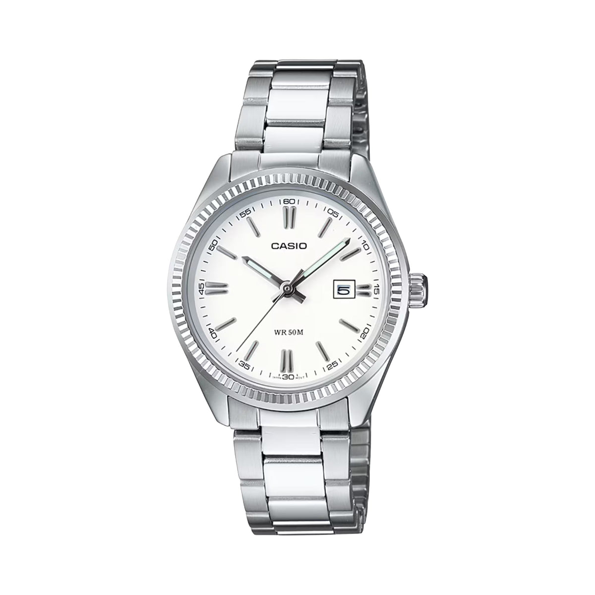 Casio Women's Stainless Steel Analog Watch White Dial - LTP-1302D-7A1V