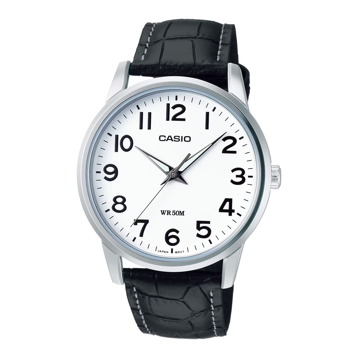 Casio Women's Leather Band Analog Watch White Dial - LTP-1303L-7BV