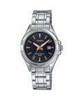 Casio Women's Black Dial Stainless Steel Bracelet Watch - LTP-1308D-1AVDF
