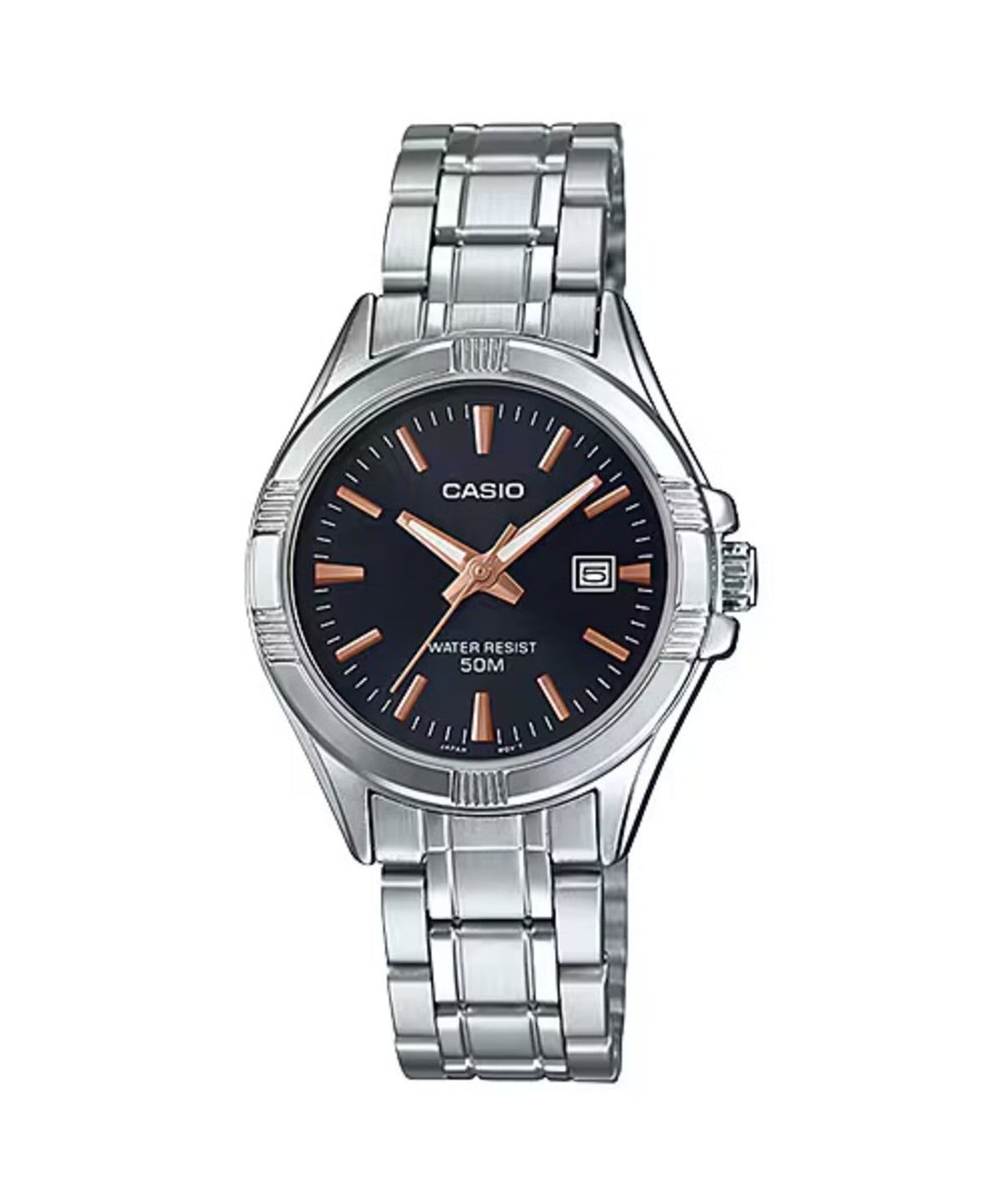 Casio Women's Black Dial Stainless Steel Bracelet Watch - LTP-1308D-1AVDF