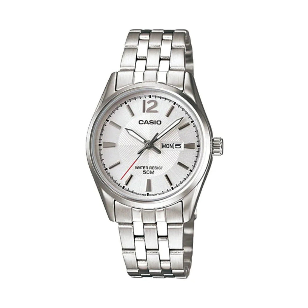 Casio Women's Silver Dial Stainless Steel Bracelet Watch - LTP-1335D-7AVDF