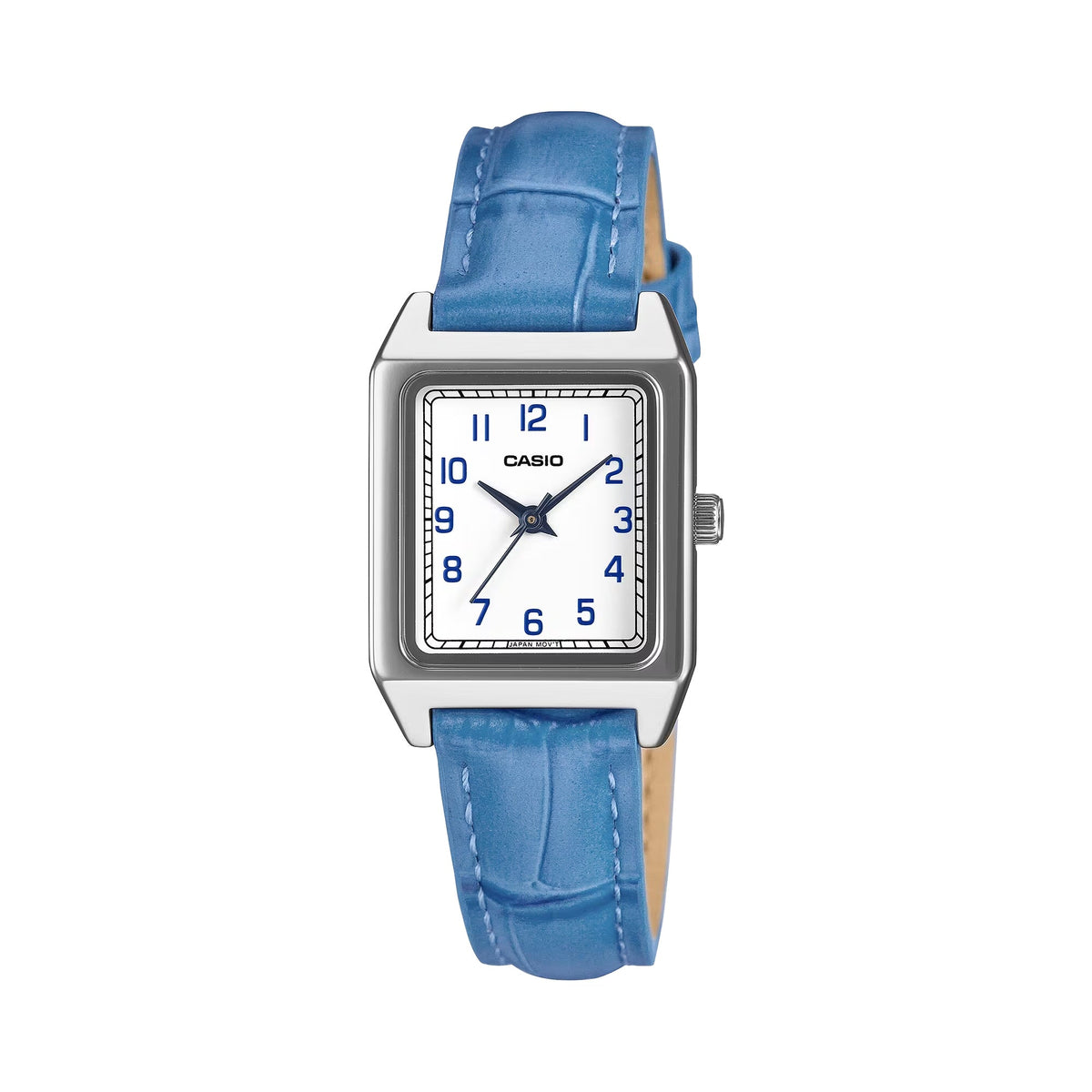 Casio Women's White Dial Blue Leather Classic Analog Watch - LTP-B150LA-2BDF