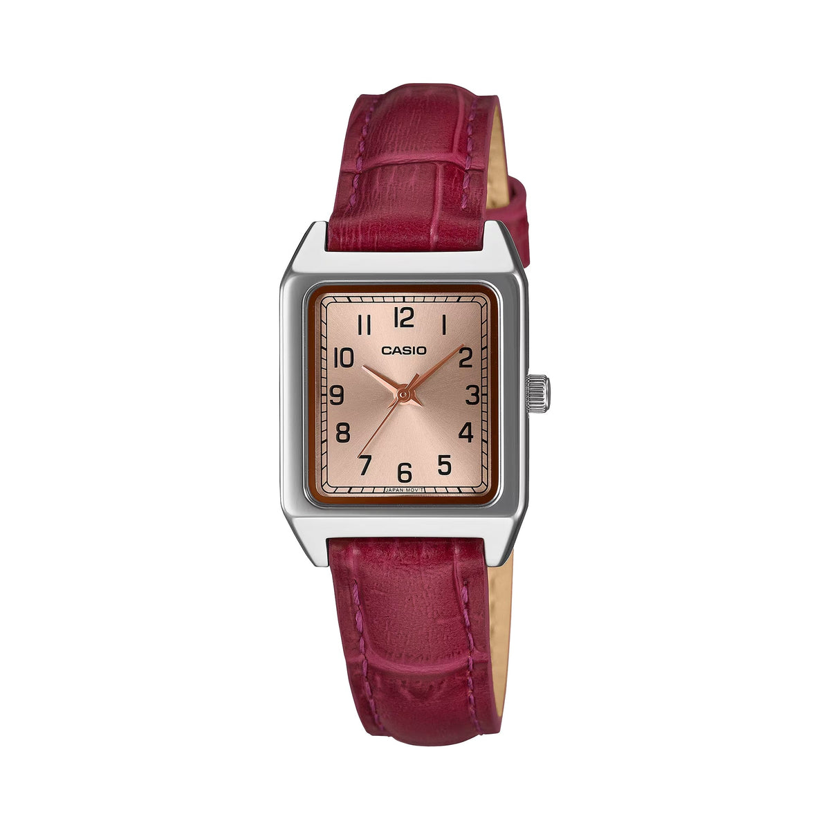 Casio Women's Pink Dial Red Leather Classic Analog Watch - LTP-B150LA-4B2DF