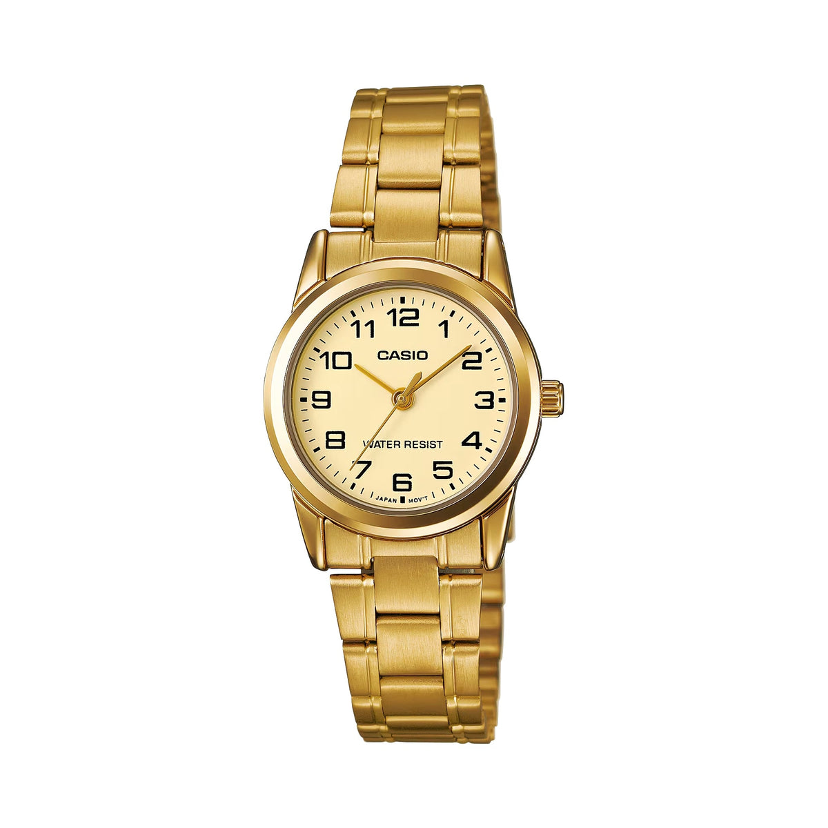 Casio Women’s Gold Stainless Steel Watch With Champagne Face - LTP-V001G-9B