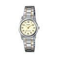 Casio Women's Two-Tone Stainless Steel Watch with Champagne Dial - LTP-V001SG-9B