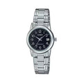 Casio Women's Analog Watch Black Dial Steel Bracelet - LTP-V002D-1BUDF