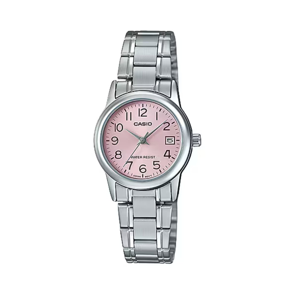 Casio Women's Pink Dial Analog Quartz with Steel Bracelet - LTP-V002D-4BUDF
