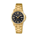 Casio Women’s Gold Bracelet Analog Watch with Black Dial - LTP-V004G-1BUDF