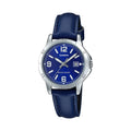 Casio Women's Blue Dial Analog Watch with Blue Leather Strap - LTP-V004L-2B