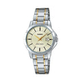 Casio Women's Two-Tone Gold Silver Dial Analog Watch - LTP-V004SG-9AUDF