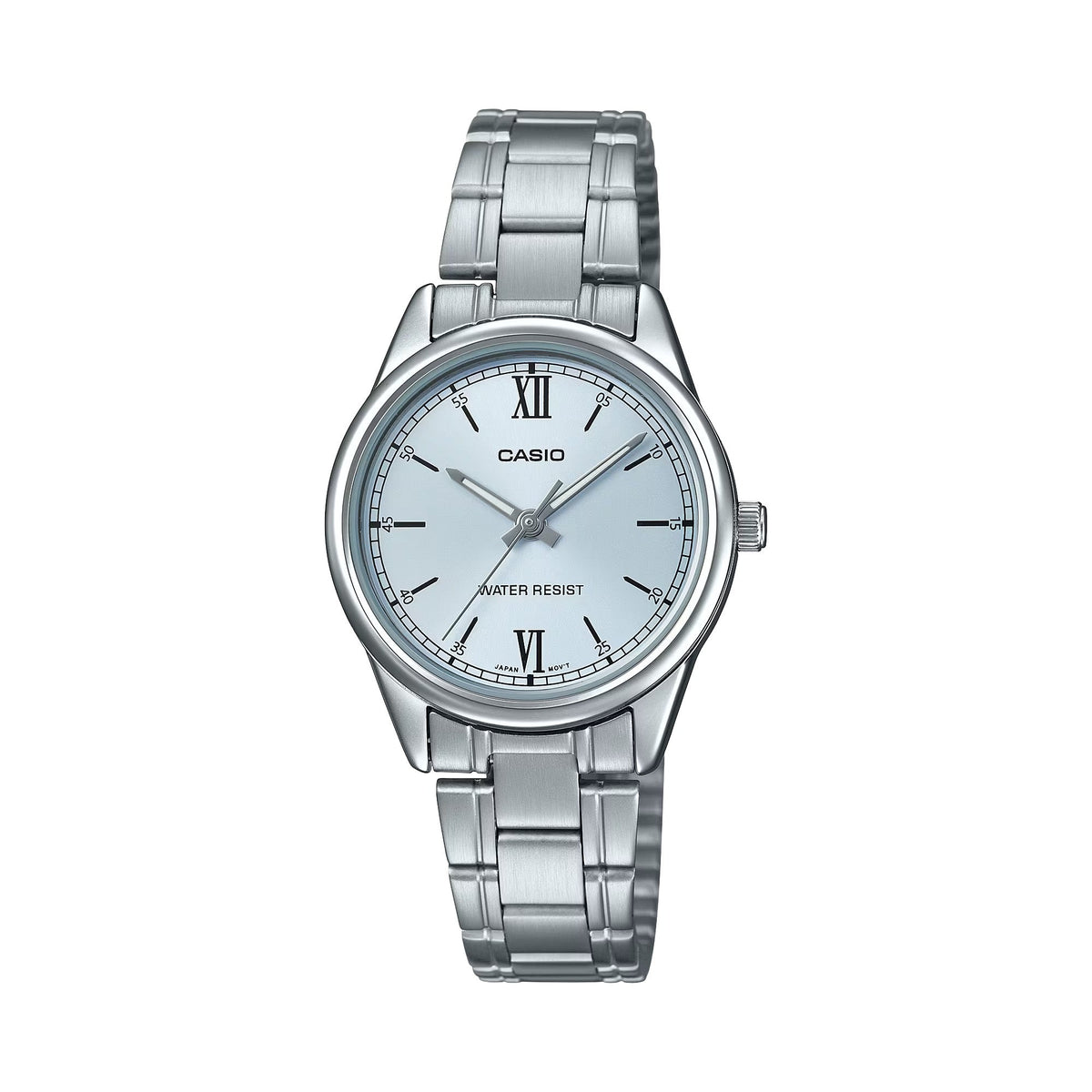 Casio Women's Silver Analog Watch with Blue Dial - LTP-V005D-2B3UDF