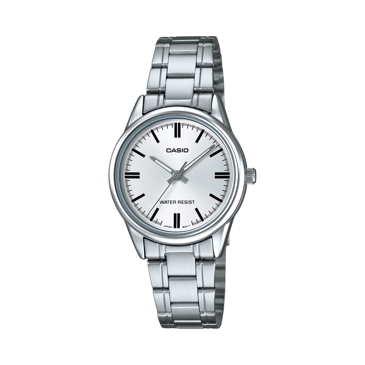 Casio Women's Silver Dial Analog Watch with Stainless Steel Bracelet - LTP-V005D-7AUDF