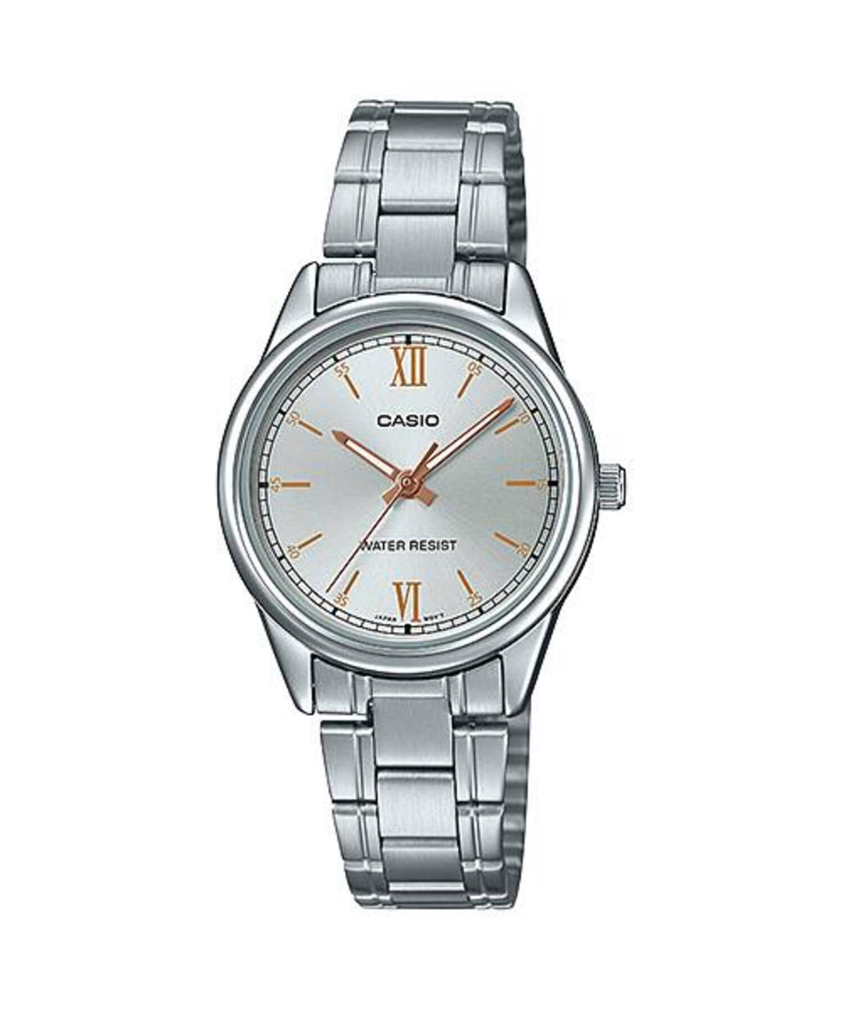 Casio Women's Silver Dial Stainless Steel Bracelet Watch - LTP-V005D-7B2UDF