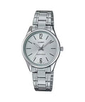 Casio Women's Silver Watch with Silver Dial and Stainless Steel Band - LTP-V005D-7BUDF