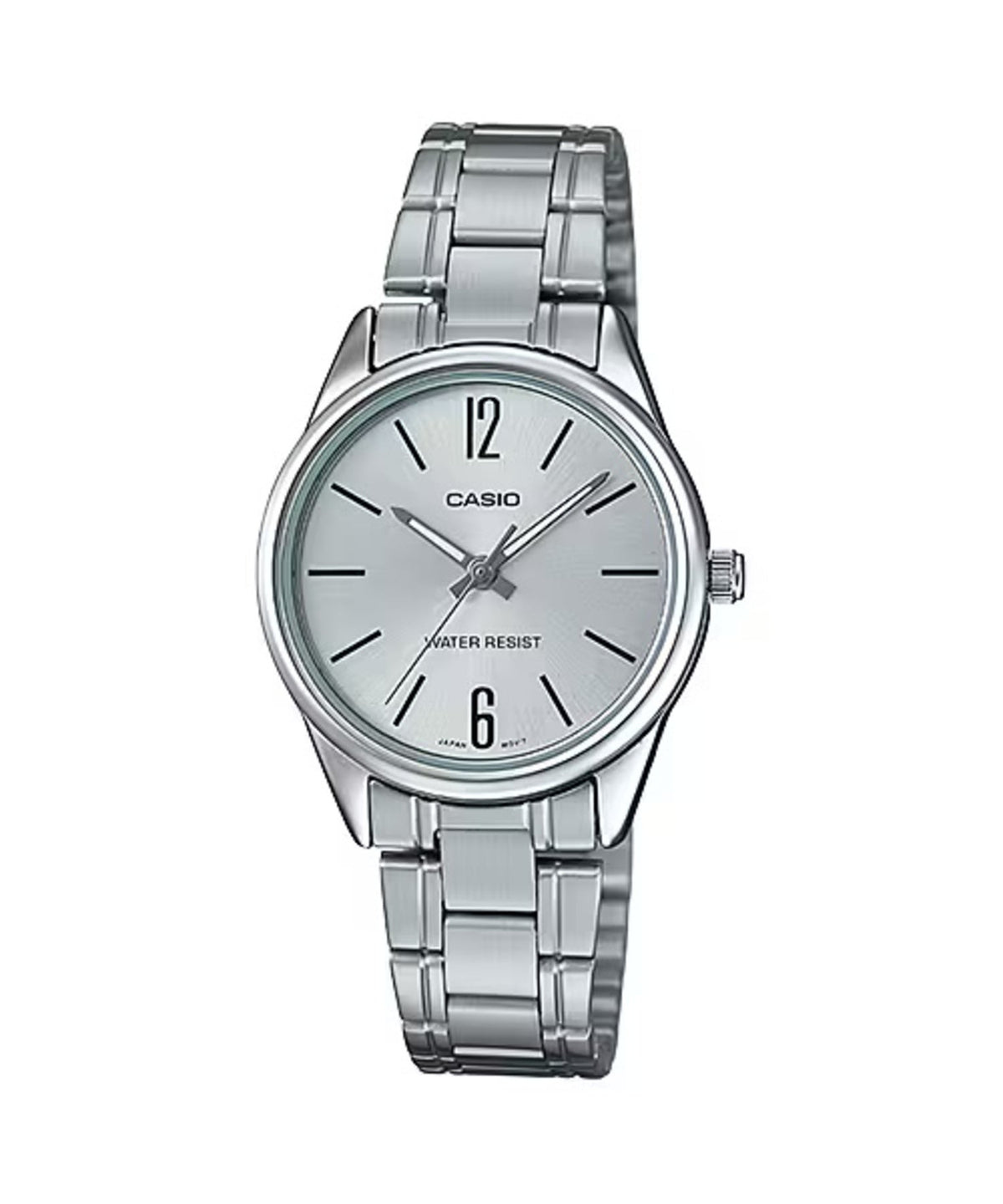 Casio Women's Silver Watch with Silver Dial and Stainless Steel Band - LTP-V005D-7BUDF