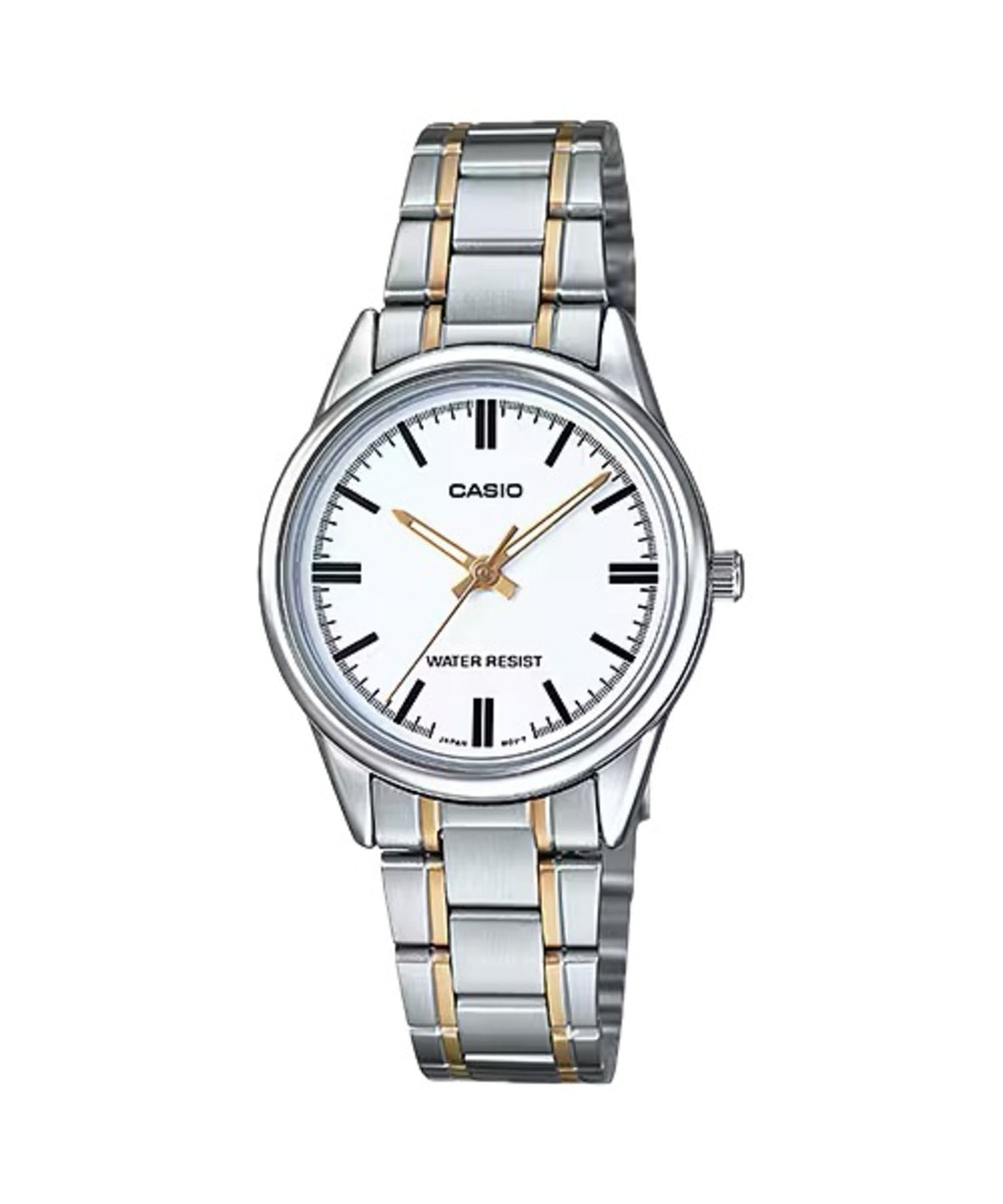 Casio Women's White Dial Two-Tone Stainless Steel Bracelet Watch - LTP-V005SG-7AUDF
